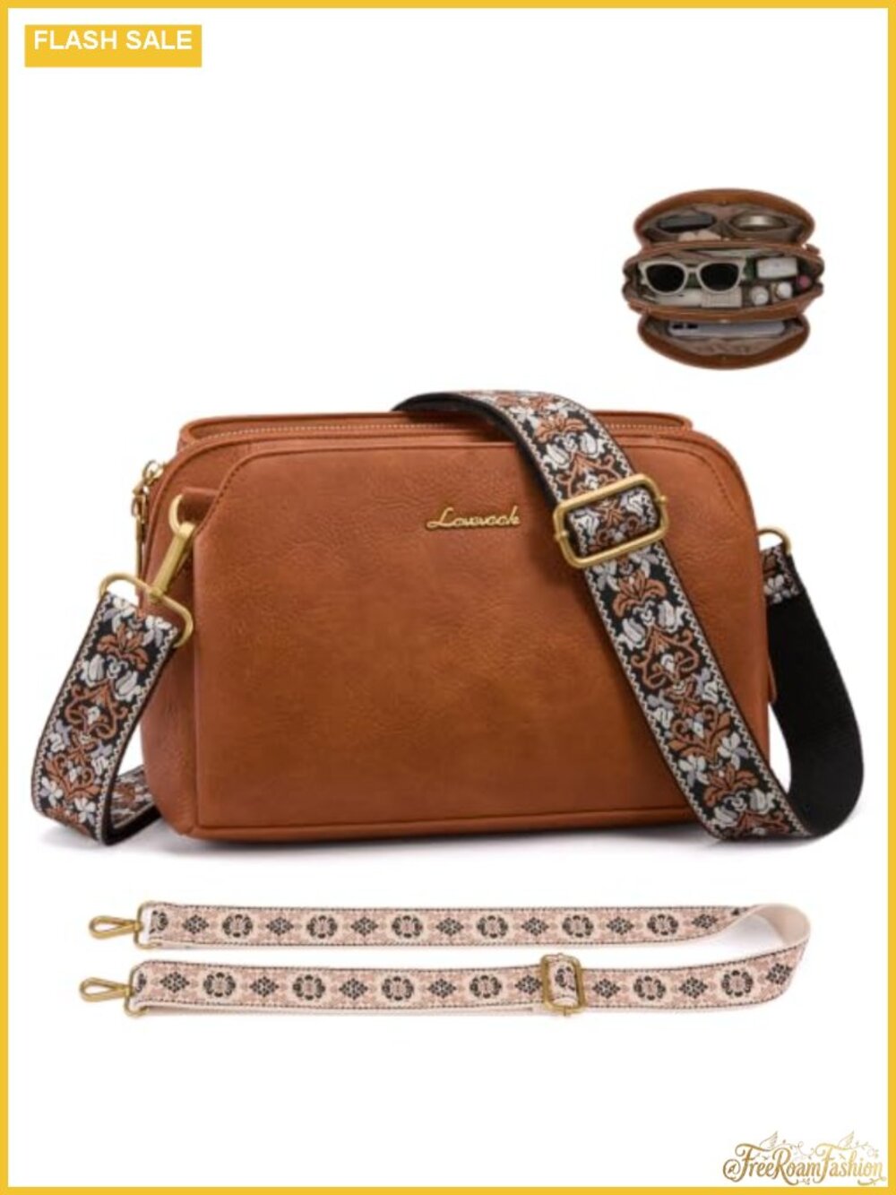 LOVEVOOK PU Leather Crossbody Bag RFID Anti-Theft Small Travel Purse